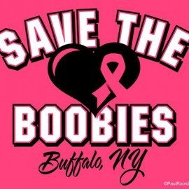 Save The Boobies Buffalo NY Screen Printed T-Shirt